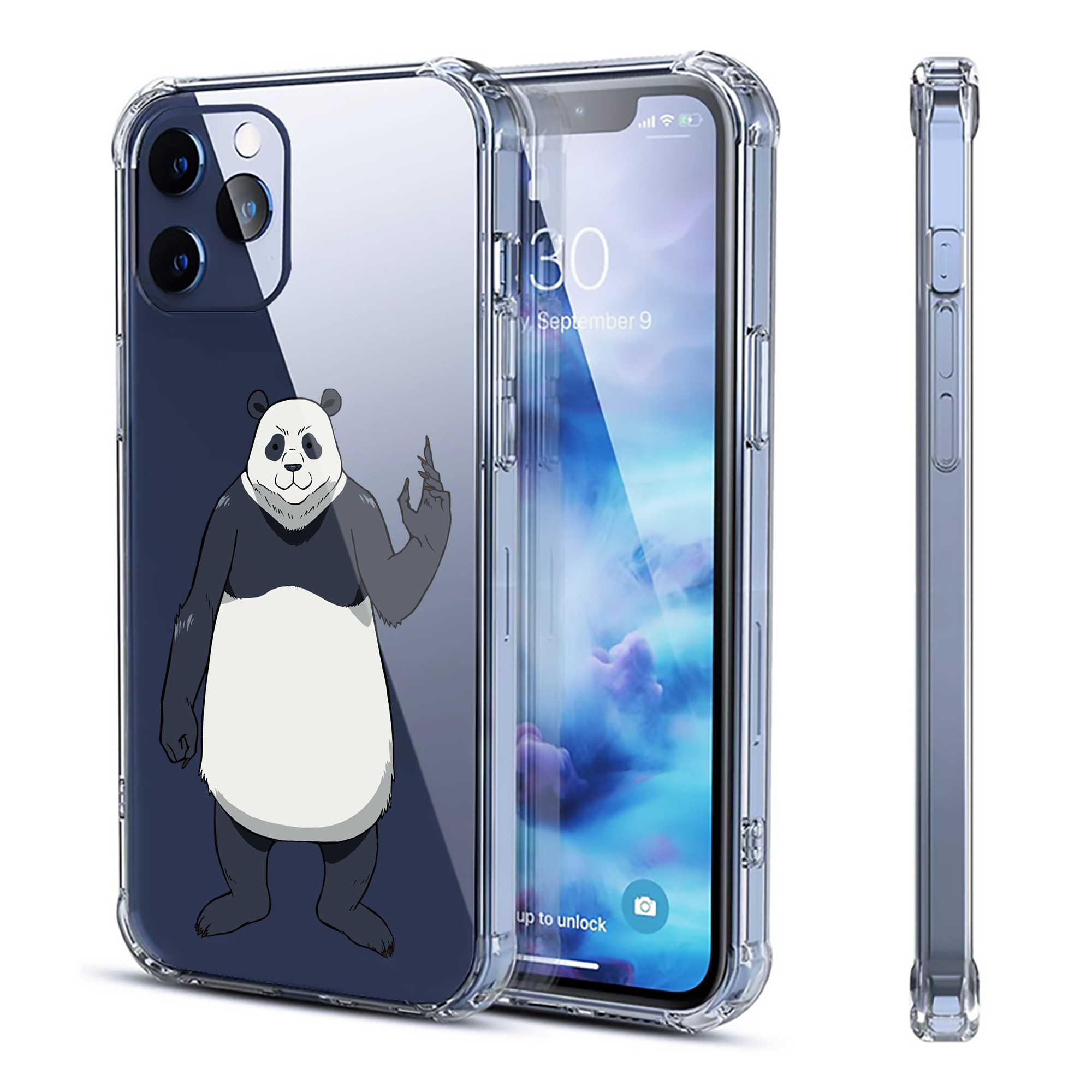 （画像用） 呪術廻戦 Jujutsu Kaisen 【iPhone 12シリーズ対応】透明スマホケース（クリアソフトケース）